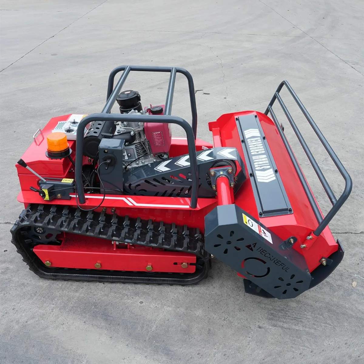 Sonca radio-controlled forestry mulcher — KOOP KD195F engine detail