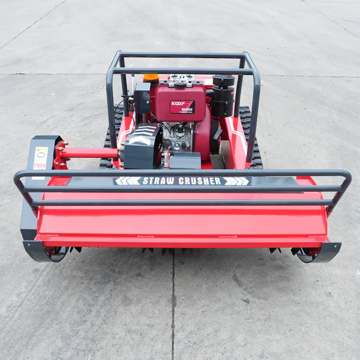 Sonca radio-controlled forestry mulcher — cutting head and tracks